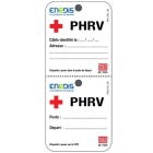 Catu - Etiquette PVC d'identification Patients à haut risque Vital Enedis 170 x 75 mm.