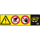 Catu - Pancarte plastique de signalisation « Danger, zone de travail VEH » pour balise.