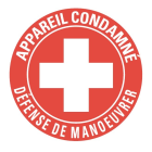 Catu - Macaron PVC de signalisation "APPAREIL CONDAMNÉ" Ø 33 mm. Code Enedis : 3700104.