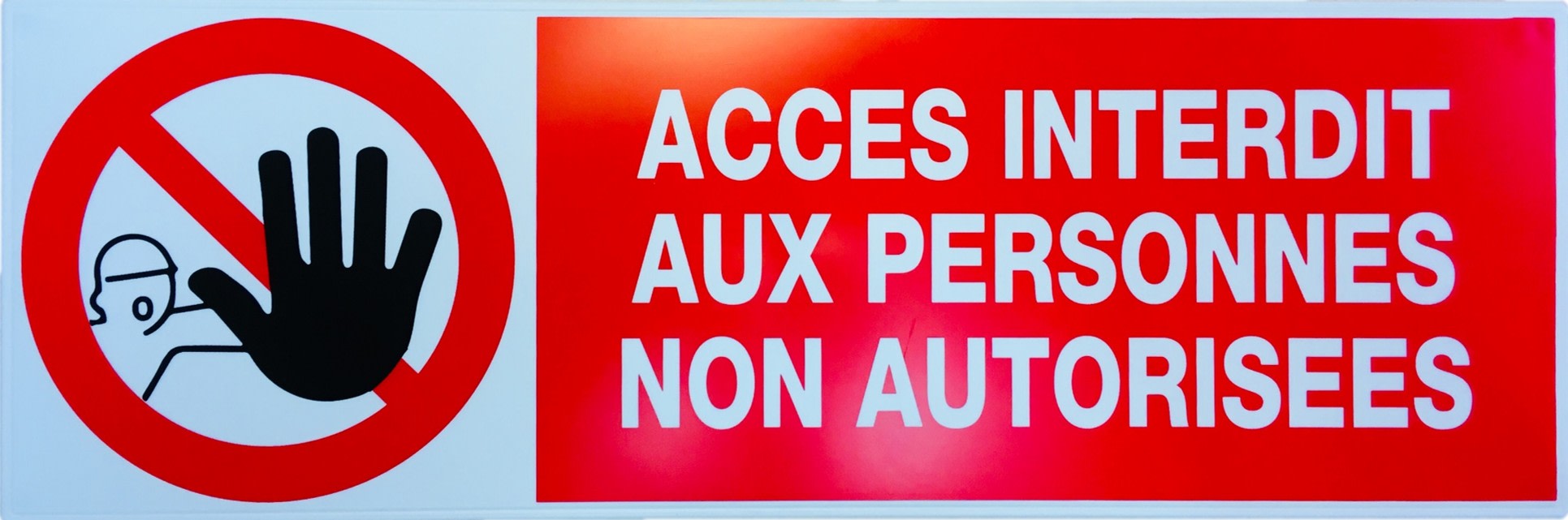 Catu - Pancarte pour balise, livré avec support. Dimension: 450x150mm.