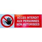 Catu - Pancarte pour balise, livré avec support. Dimension: 450x150mm.