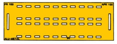 Catu - Plaque alumétal d'identification " IACM" 20 caractères " 170 x 60 mm.