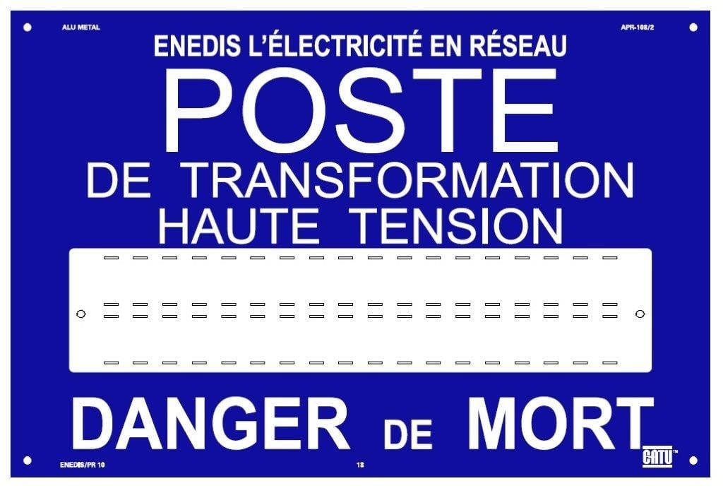 Catu - Panneaux d?id. et de signalisation métalliques - Enedis standardisé. 2x18 vgn.