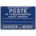 Catu - Plaque d'identification et de signalisation normalisée en alu d'Enedis.