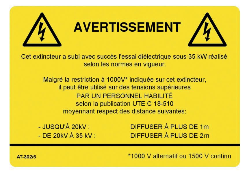 Catu - Signalisation autocollante pour extincteur de feu.