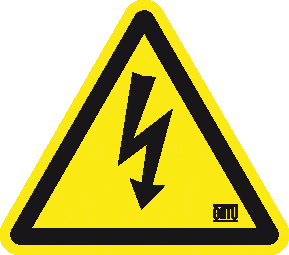 Catu - Etiquette de signalisation "éclair"; Conditionnement 500 u. 100mm.