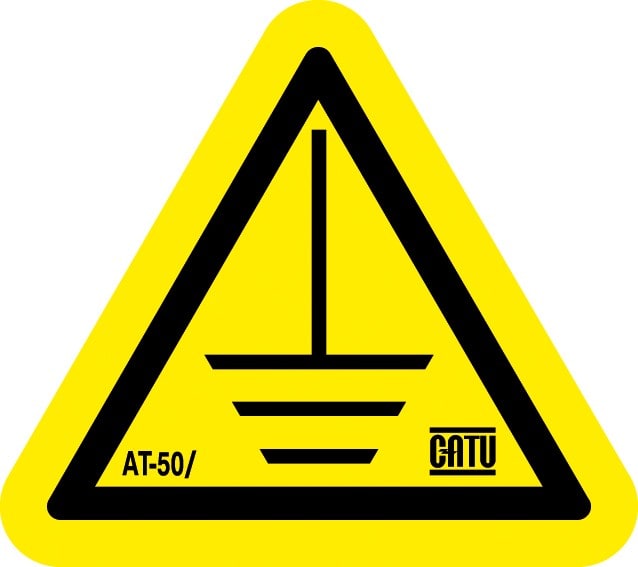 Catu - Signalisation autocollante "Terre" - 100mm.