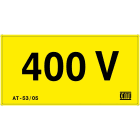 Catu - Étiquette PVC autocollante d'identification "400 V" 50 x 25 mm.