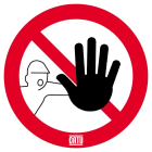 Catu - Étiquette PVC autocollante consignes de sécurité "ENTRÉE INTERDITE" Ø 100 mm.