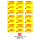 Catu - Planche de 21 étiquettes autocollantes pour installations photovoltaïques.