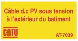 Catu - Planche de 24 étiquettes autocollantes "Câbles?bâtiment" 40 x 20 mm.