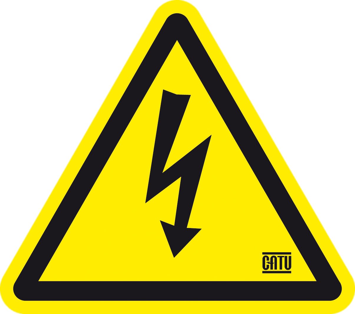 Catu - Etiquette adhésive pour présence de "risque électrique"