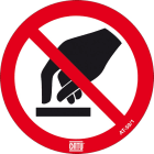 Catu - Étiquette PVC autocollante consignes de sécurité "NE PAS TOUCHER" Ø 100 mm.