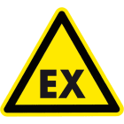 Catu - Étiquette PVC autocollante de signalisation "EX" 100 mm.