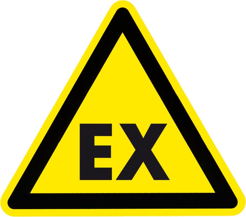 Catu - Étiquette PVC autocollante de signalisation "EX" 100 mm.