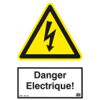 Catu - aff. rigide autocol.danger electrique