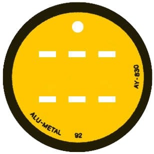 Catu - Macaron alumétal d'identification 3 caractères Ø 65 mm.