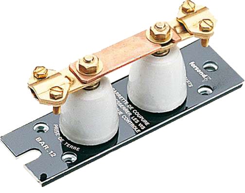 Catu - barrette de coupure porcelaine socle metal