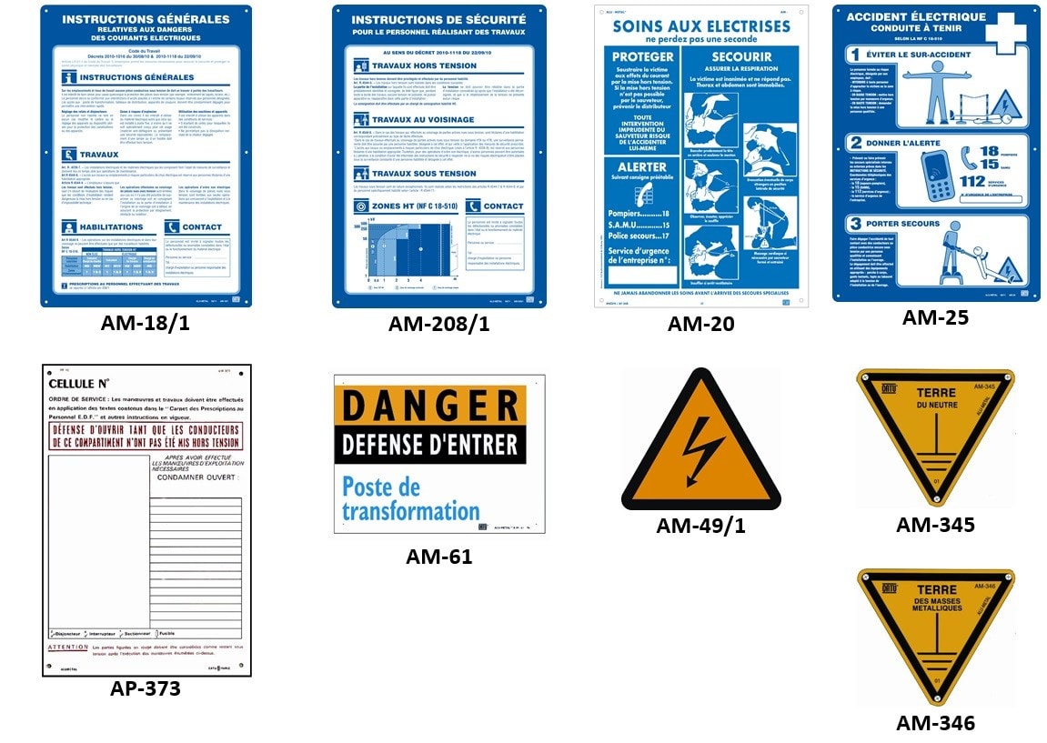 Catu - Kit de signalisation pour postes et plaque ENEDIS PR40.