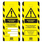 Catu - Affichette en PVC de signalisation "MAINTENANCE EN COURS" 170 x 75 mm.