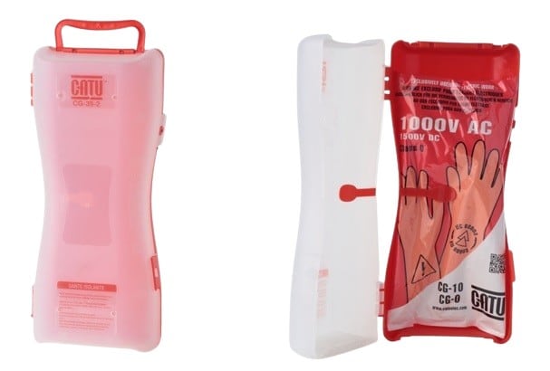 Catu - Boîte de transport et coffret mural pour gants isolants