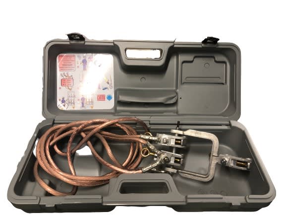 Catu - Pinces de mise à la terre avec eprchoir. Icc: 8 kA/1s