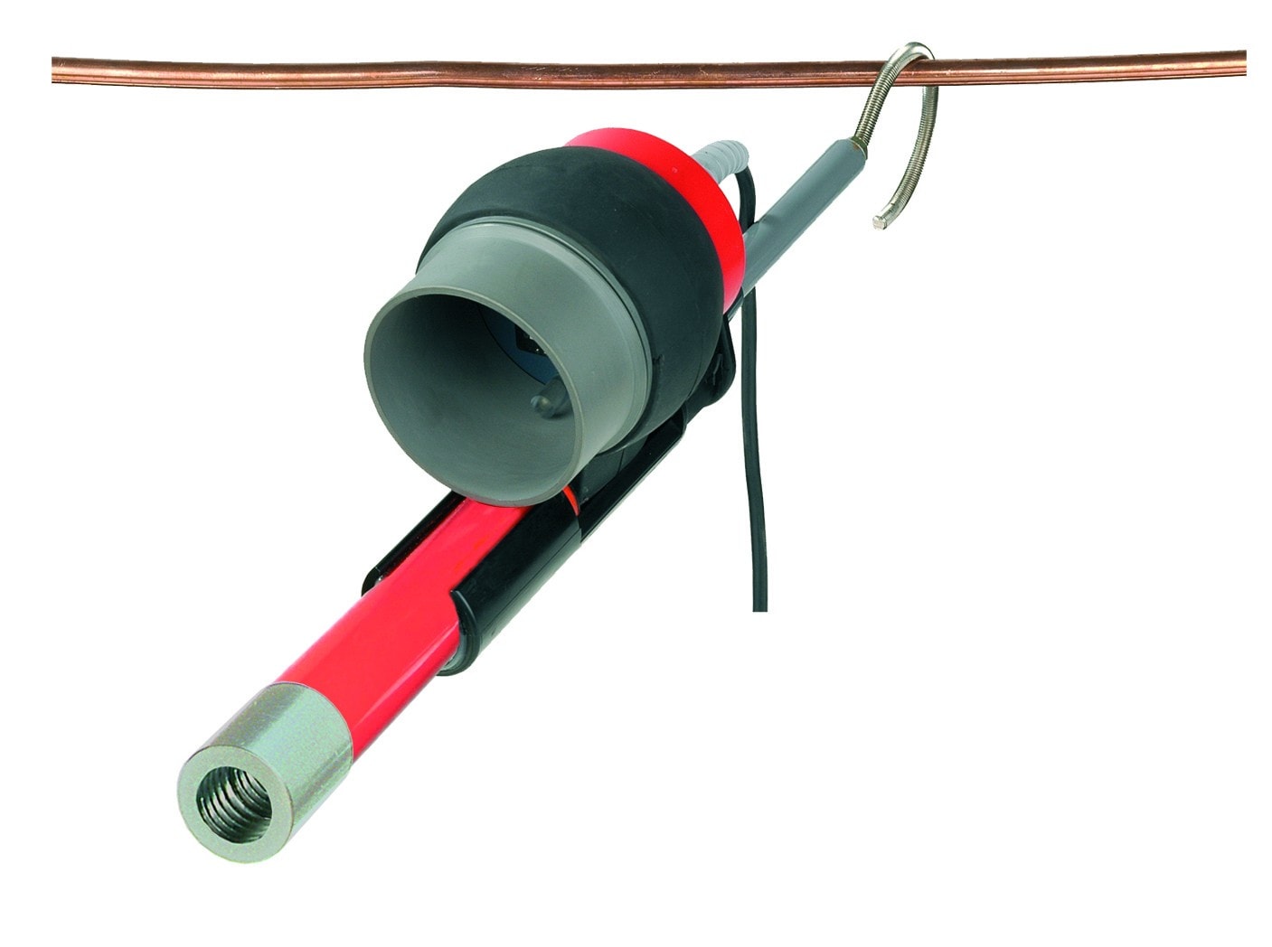 Catu - Détecteur de tension DC bipolaire, 750-3000 V. Crochet rond. Plot contact rail.