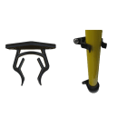 Catu - support mural perche diam 39 mm, plastique semi-rigide.