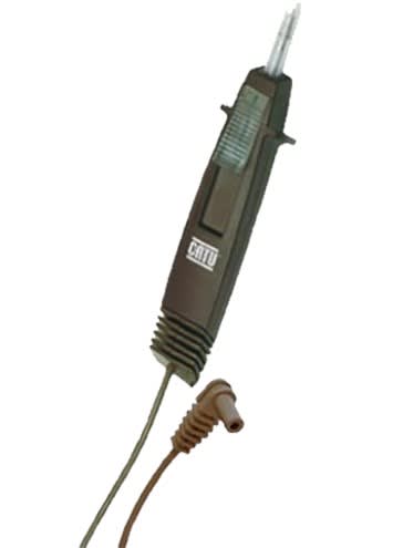 Catu - Pointe de touche de couleur marron à fourreau rétractable, connecteur coudé