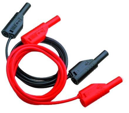 Catu - Jeu de 2 cordons gigognes Noir et Rouge IP2X