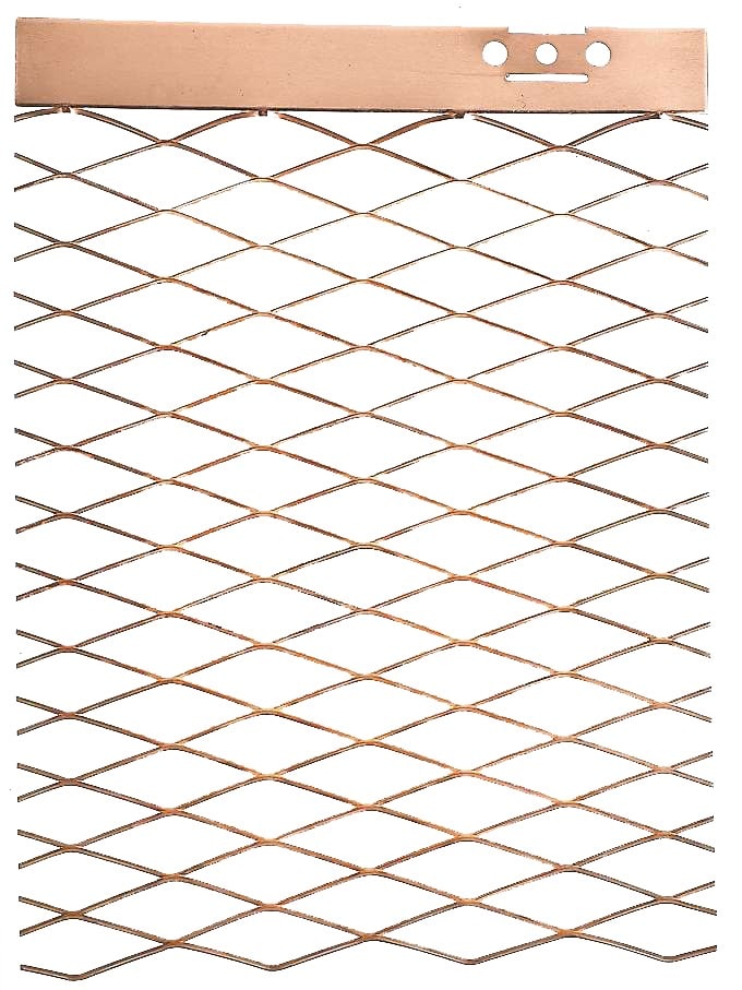 Catu - grille en cuivre metal deploye dimensions 1,00 x 0,50m