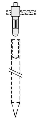 Catu - tete a frapper int avec temoin pour piquet de terre diametre 16 et 17mm