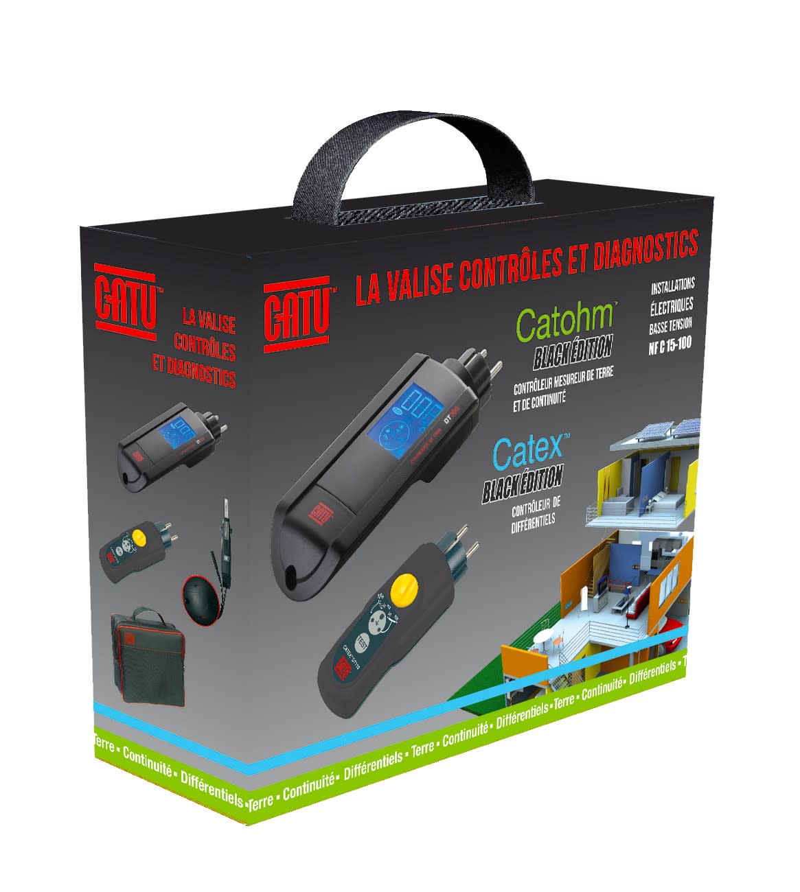 Catu - KIT Contrôles NF C15-100 avec DT-300, DT-110 et étui de transport