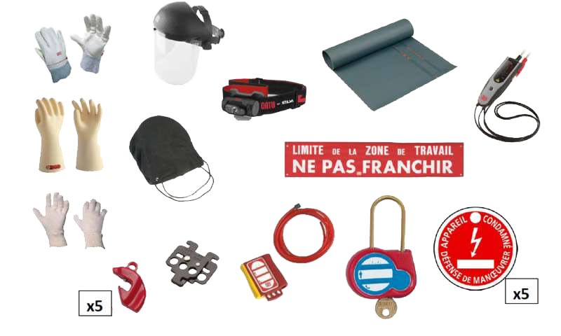 Catu - Kit interventions électriques BT, NF C18-510 habilitation BC.