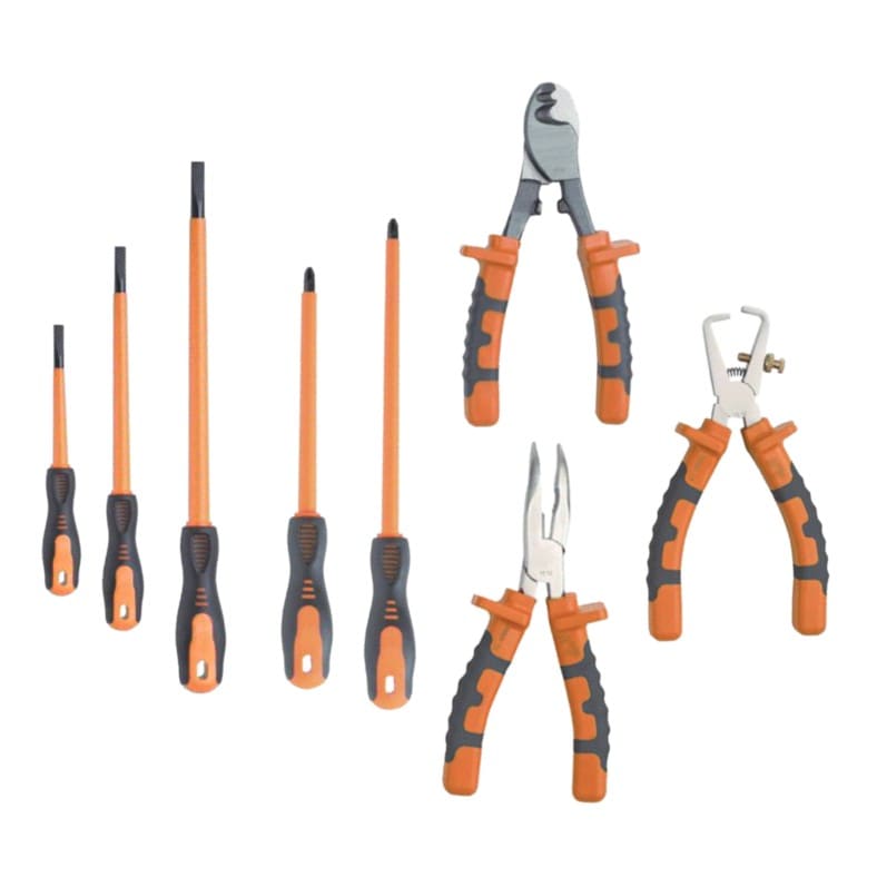 Catu - Kit 8 tournevis isolés bi-matière pour travaux sous tension conforme IEC 60900