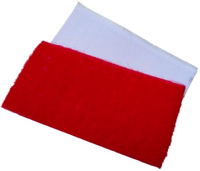 Catu - Velcro rouge et blanc pour casque pour identification du Chargé de Travaux