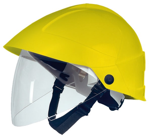 Catu - casque jaune avec ecran facial integre
