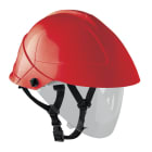 Catu - casque rouge avec ecran facial integre