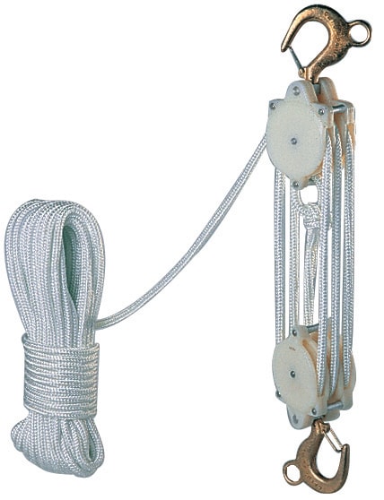 Moufle pour palan à corde - Avec corde 