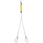 Catu - Longe double avec absorbeur d'énergie pr fixation sur harnais