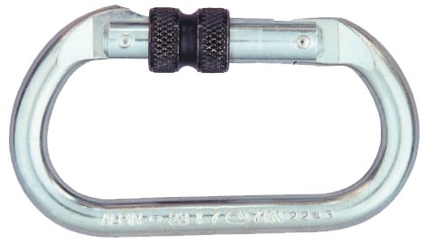 Catu - Mousqueton en acier à verrouillage manuel à vis