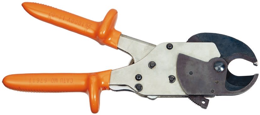 Catu - Coupe-câbles à cliquet frontal isolé. Ouverture Ø 32 mm.