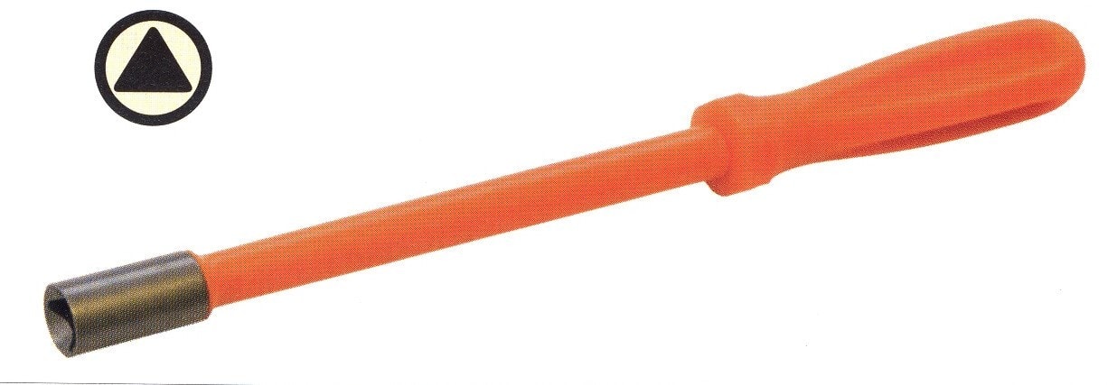 Catu - Tournevis à douille isolé avec pointe femelle triangulaire 11 mm sur plat