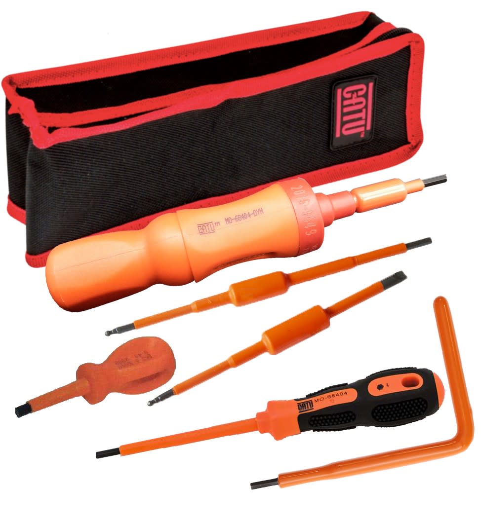 Catu - Kit d'outils de serrage isolé pour vis à tête BTR (CHc) 6 pans, serrage à 4 N.m.