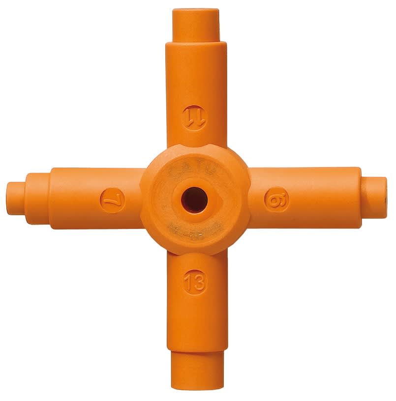 Catu - Clé en croix isolée de 6-8-10-12 mm. Longueurs 150 x 150 mm