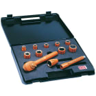 Catu - Coffret d'outils isolés 3/8", clé à cliquet et 10 douilles
