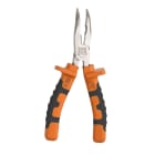Catu - Pince à becs coudés isolée bi-matière. Longueur 160 mm. Coupe Ø 1 à 2,5 mm acier