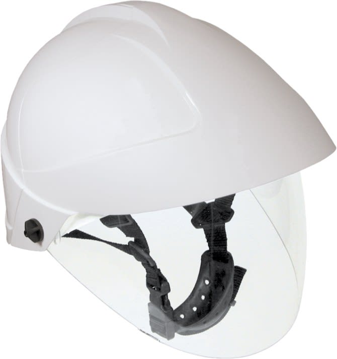 Catu - Casque isolant électricien visière intégrée et mentonnière arcflash APC 1 blanc