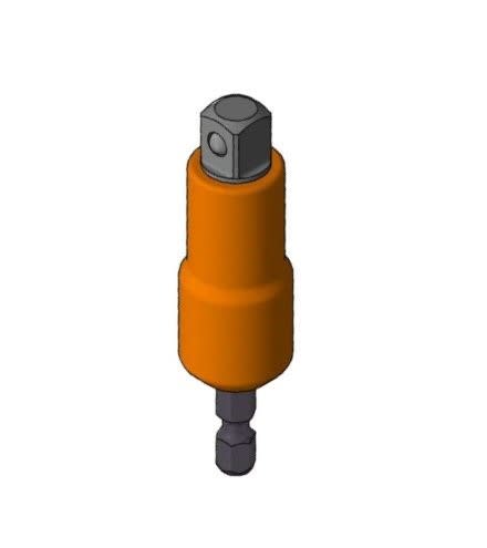 Catu - Adaptateur isolant, embout 6 mm sur plat hexagonal mâle et carré entraîneur 3/8?