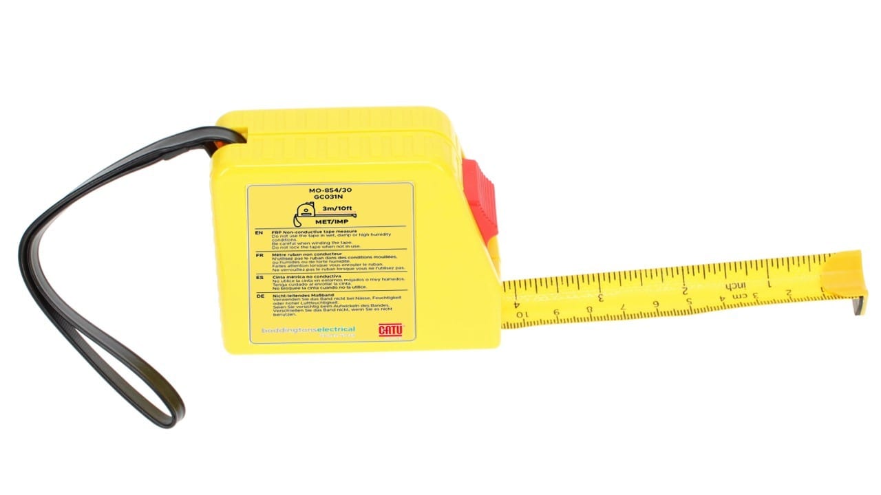 Catu - Mètre ruban non conducteur testé à 20 kV L 3m